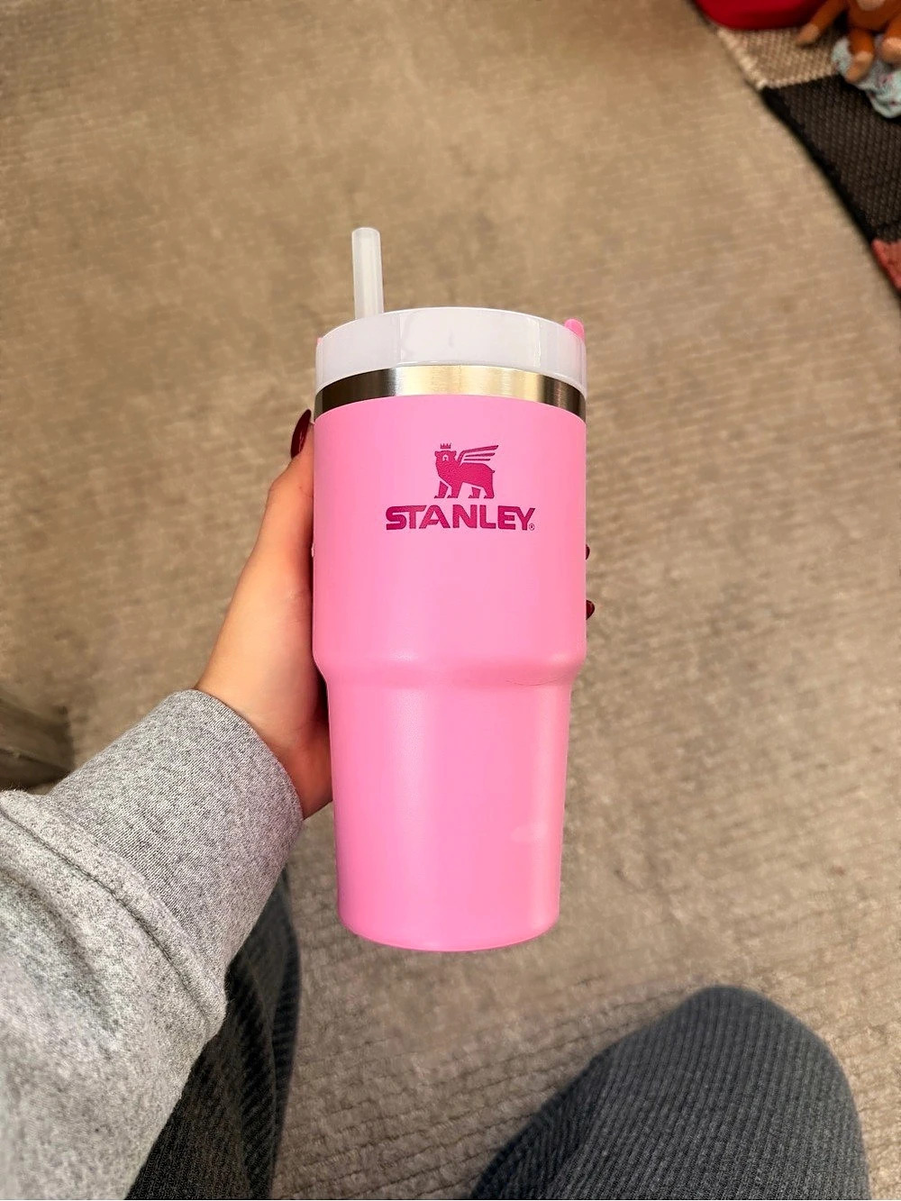 Stanley Quencher H2.0 FlowState Tumbler Pink Tumbler Like New